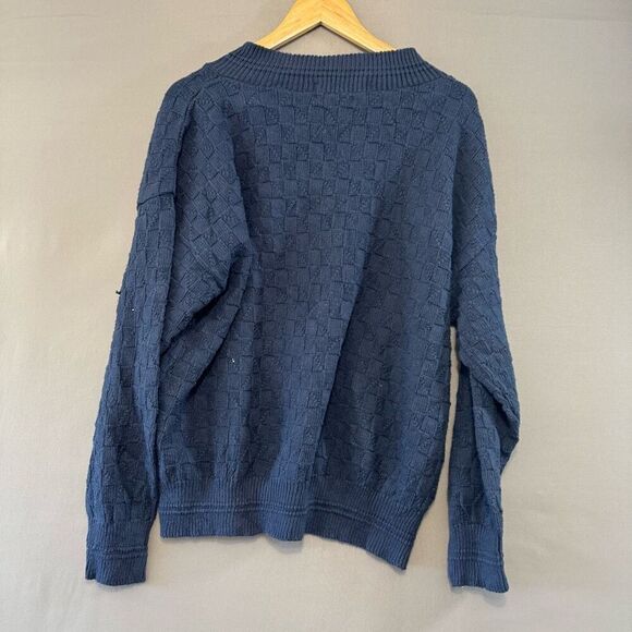 Scottish Isle By Bernette Men’s V-Neck Sweater Size Large Vintage Made In USA - Picture 5 of 9